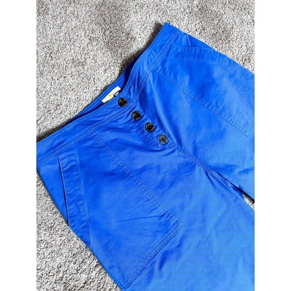 Boden Beaufort Button Fly Pants in Bold Blue Womens 14R - Picture 7 of 13